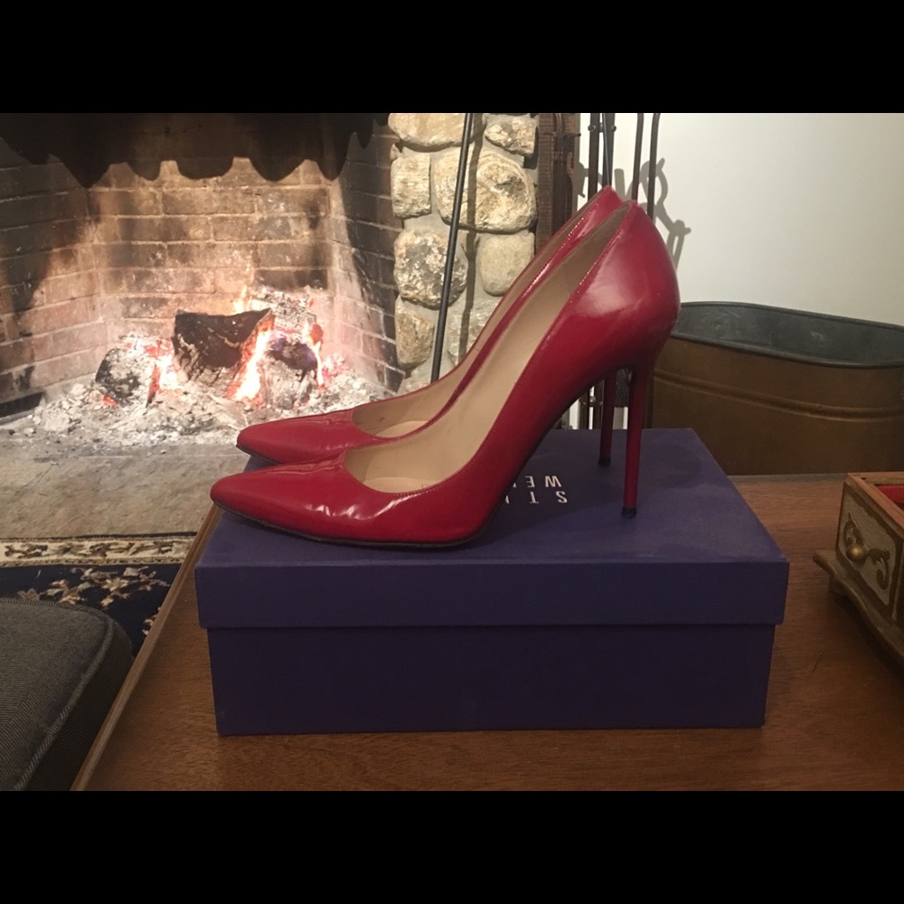 Stuart Weitzman Raspberry Stilettos - image 4